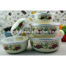 enamel dinnerware sets with PP lid